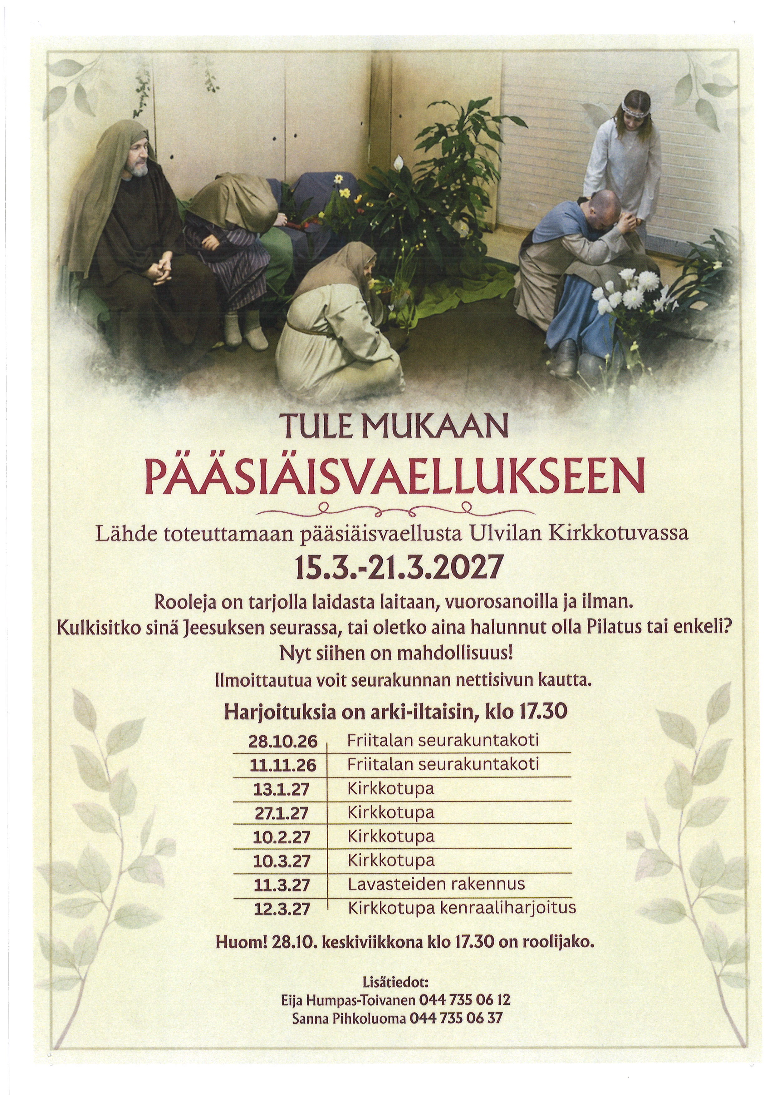 Kuvassa Jeesus ja opetuslapset Getsemanessa rukoilemassa. Enkeli lohduttaa Jeesusta. Kutsu mukaan toteuttam...